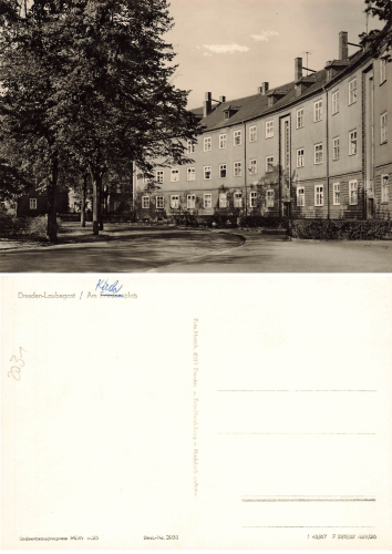Laubegast Dresden Friedensplatz Kirchplatz  *1962 Hanich2031
