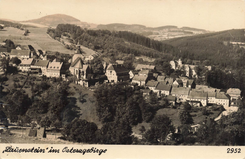 01778 Lauenstein Erzgebirge AK with rural postmark Loewenhain o 1951