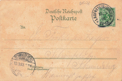 01778 Lauenstein Erzgebirge Gruss aus Litho o 1900