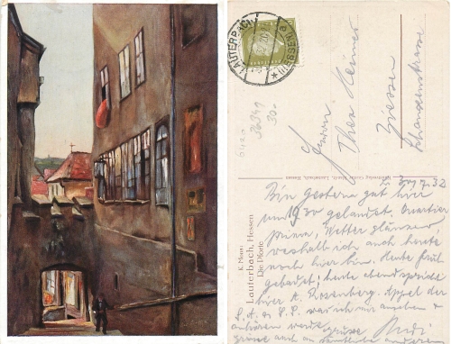 Lauterbach sig. K.Mons Die Pforte Gustav Mandt Verlag o 30.7.32