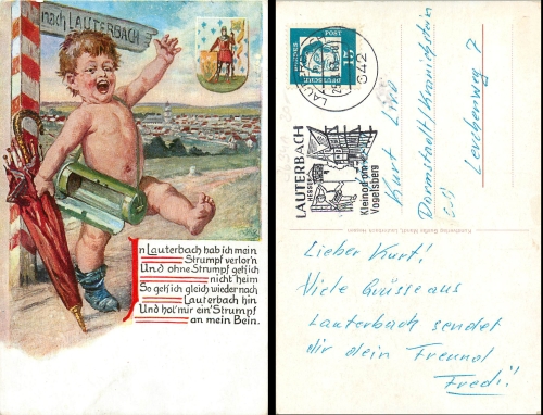 Lauterbach Strolch Litho o 25.8.63
