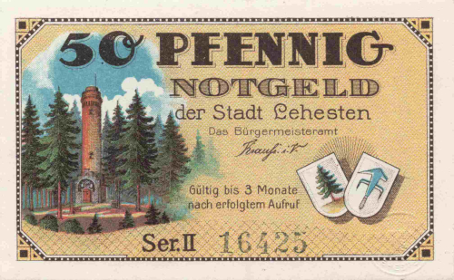07349 Lehesten Thüringen Notgeldschein 1921