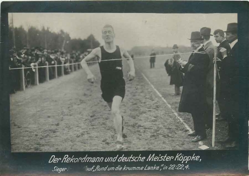Athletics German champion Fritz Koepke real photo 16 x 11.5 cm around 1925
