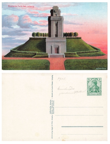 Leipzig Bismarck Turm Privatganzsache 1915