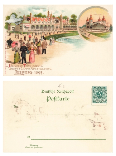 Leipzig Sächsisch- Thüringische Industrie und Gewerbe Ausstellung Privatganzsache 1897