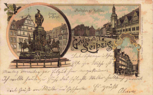 Leipzig Gruss aus ... Litho o 1900