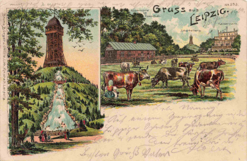 Leipzig Gruss aus ... Litho o 1900 Bruno Bürger