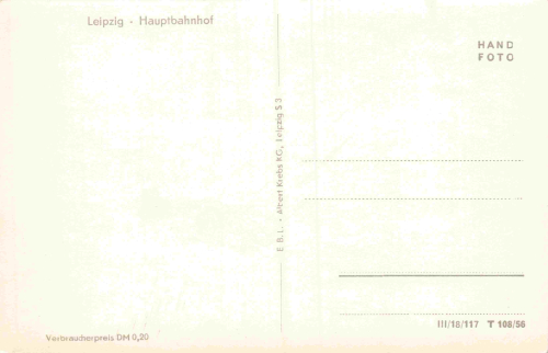 Leipzig Hauptbahnhof * 1956