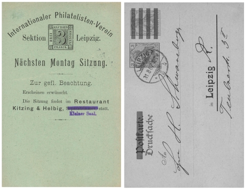 Leipzig Internationaler Philatelisten Verein Privatganzsache o 31.8.1907