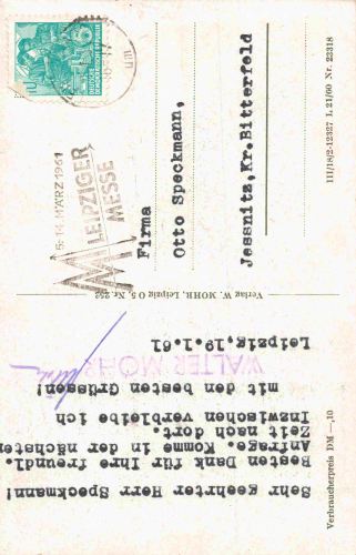 Leipzig Messestadt Mehrbildkarte o 1961