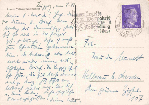 Leipzig Vöikerschlachtdenkmal o 1942