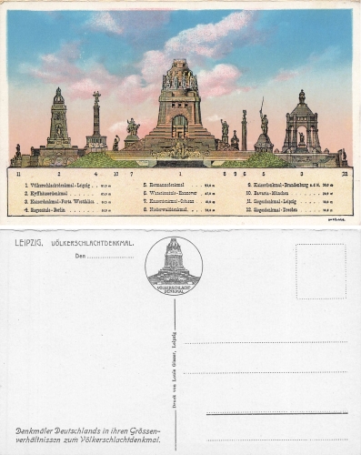 Leipzig Völkerschlachtdenkmal * um 1920 Denkmäler Deutschlands