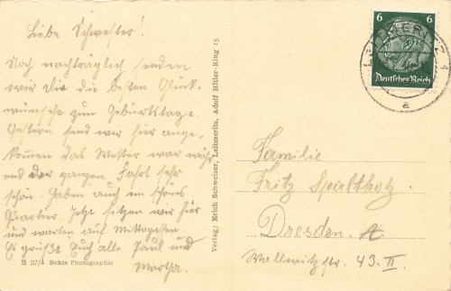 Leitmeritz Adolf Hitler Ring Sudetengau o 1940