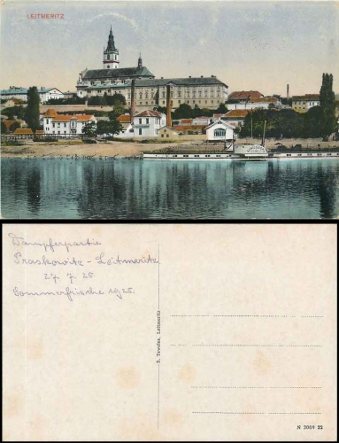 Leitmeritz Litomerice Elbdampfer "König Georg" gebr. 1925
