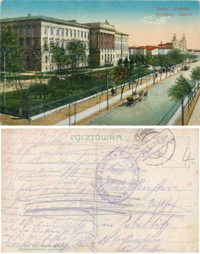 Lviv Lvov technique field post 4.Comp.D.1. Batal's K.S. country sickness Info Regts. No.102 or 21.5.1917