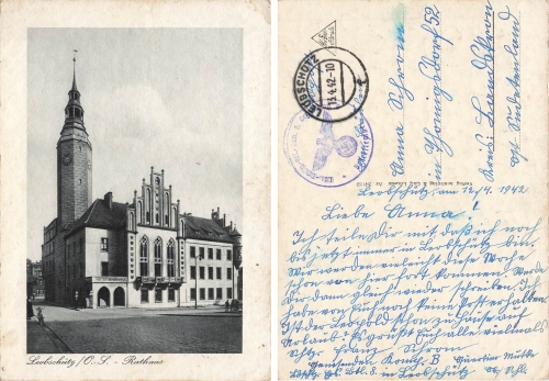 Leobschuetz Silesia Glubczyce Field Post Lds. Riflemen's Replacement Battalion 8, Gen. Commander, 1942