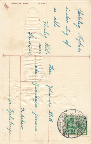 Leuchtturm Prägelitho o 29.2.1911