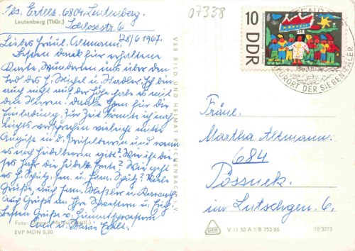 Leutenberg Thüringen Totalansicht o 1967