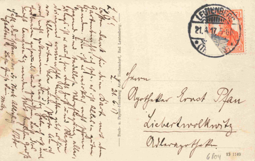 Leutenberg Thüringen Bahnhof o 1917