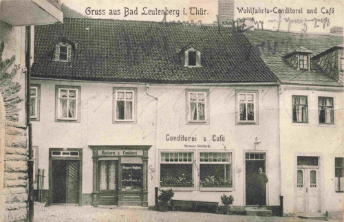 Leutenberg Thüringen Wohlfahrts-Conditorei und Café von Hermann Wohlfarth o 1911