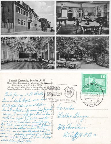 Leutewitz Dresden Gasthof Curt Herrmann o 1978 Map is from the 1930s