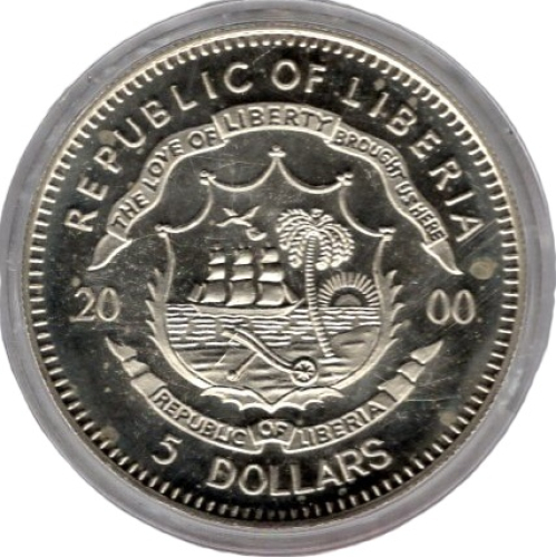 Liberia 5 Dollars 2000 XXVII Olympic Summer Games Sydney