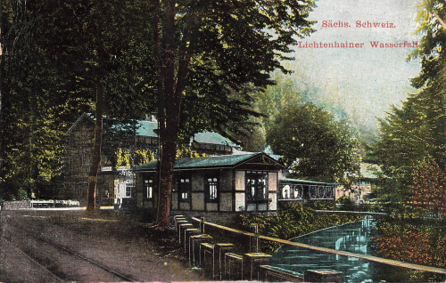 01855 Lichtenhainer Wasserfall Sächsische Schweiz o 1916