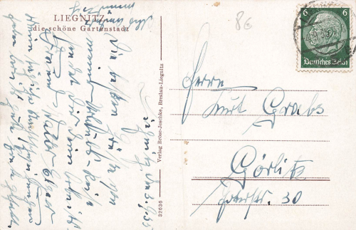 Liegnitz Flötenspieler Schlesien Legnica o 1935