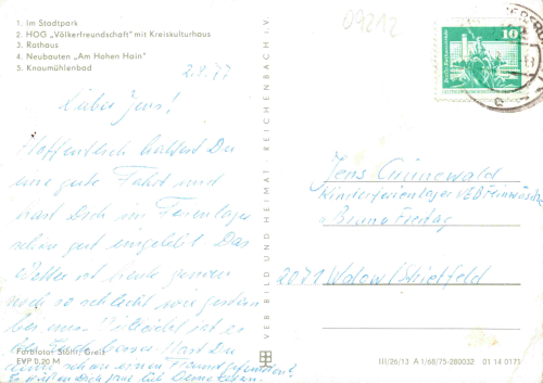 Limbach-Oberfrohna Mehrbildkarte o 1977