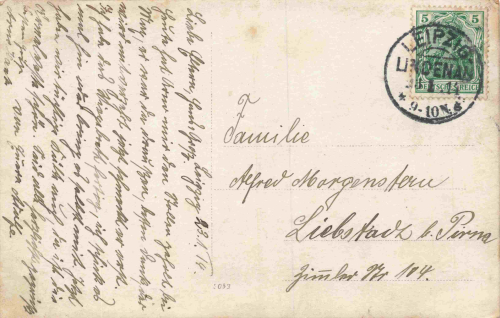 Lindaua Leipzig Autowerkstadt mit Auto vermutlich DUX Echtfotokarte o 1914