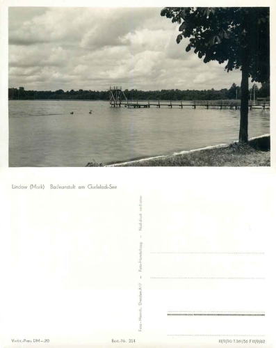 16835 Lindow Badeanstalt Gudelacksee *1956 Hanich0214