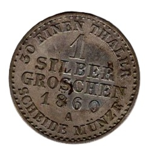 Lippe 1 Silbergroschen 1860 Paul Friedrich Emil Leopold