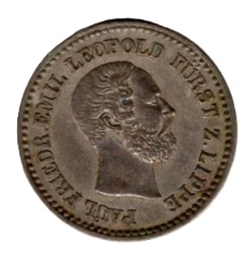 Lippe 1 Silbergroschen 1860 Paul Friedrich Emil Leopold