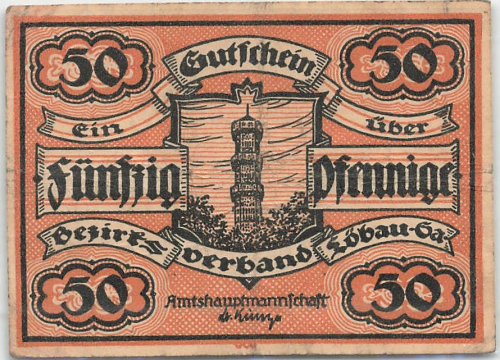 Loebau Sachsen Notgeldschein 1921