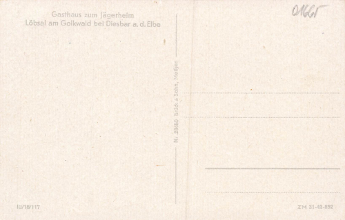 01665 Loebsal Gasthaus Jagerheim * um 1940