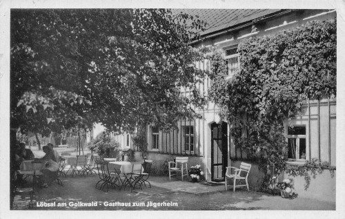 01665 Loebsal Gasthaus Jagerheim country postmark o 1953