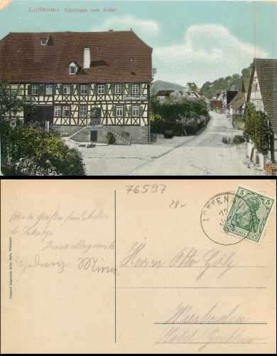 76597 Loffenau Gasthaus zum Adler o 12.07.1909