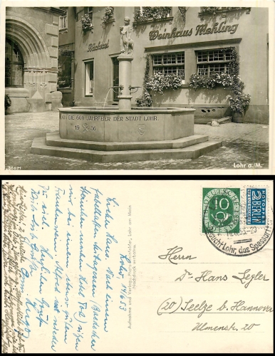 Lohr am Main Weinhaus Mehling o 14.6.1953