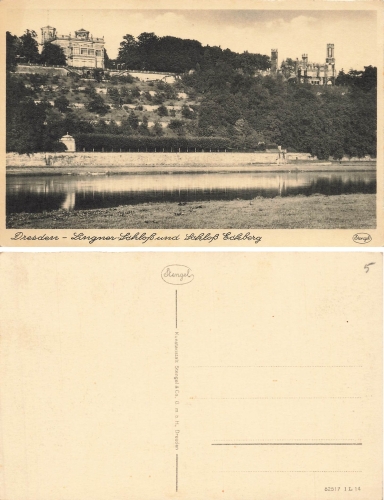 Loschwitz Dresden Lingner Castle and Eckberg Castle * around 1930
