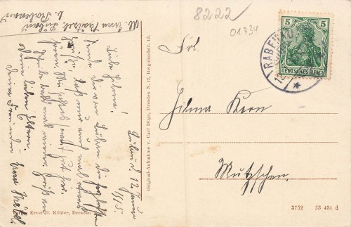 01734 Luebau Rabenau Sachsen Ansichtskarte o 1915