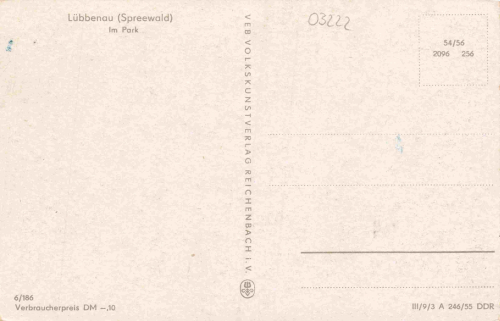 03222 Lübbenau Spreewald im Park * 1955