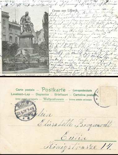 Lübeck Geibel Denkmal o 23.4.02
