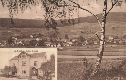 01917 Lückersdorf Kamenz Bäckerei und Kaffee Zeibig  * um 1920