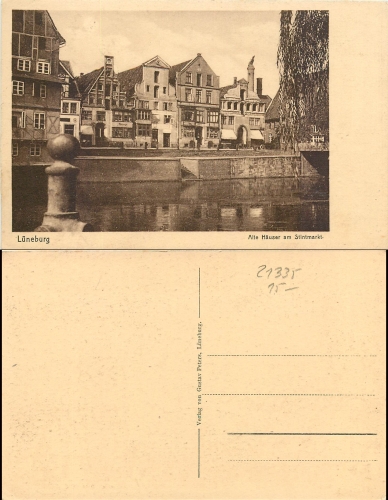 Lüneburg Old Houses on the Stintmarkt * 1930