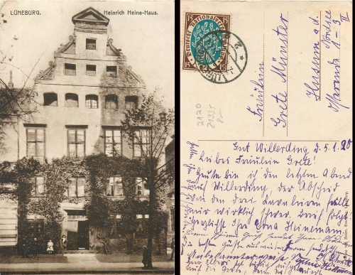 Lüneburg Heinrich Heine Haus o 7.1.1920