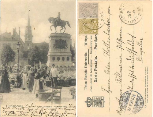 LUXEMBOURG Place Guillaume Wilhems Platz o 26.2.1905