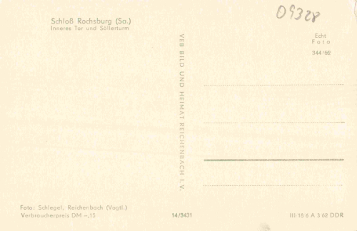 Lunzenau Schloss Rochsburg * 1962