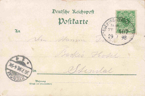 06886 Wittenberg Lutherstadt Litho Bahnpost Magdeburg.Zerbst Zug 407 o 1898