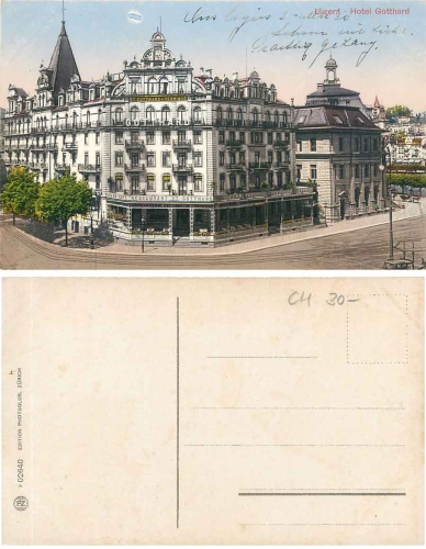 Luzern Hotel "Gotthard" * ca. 1910