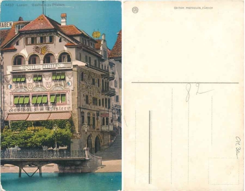 Luzern Hotel zu Pfistern * ca. 1910